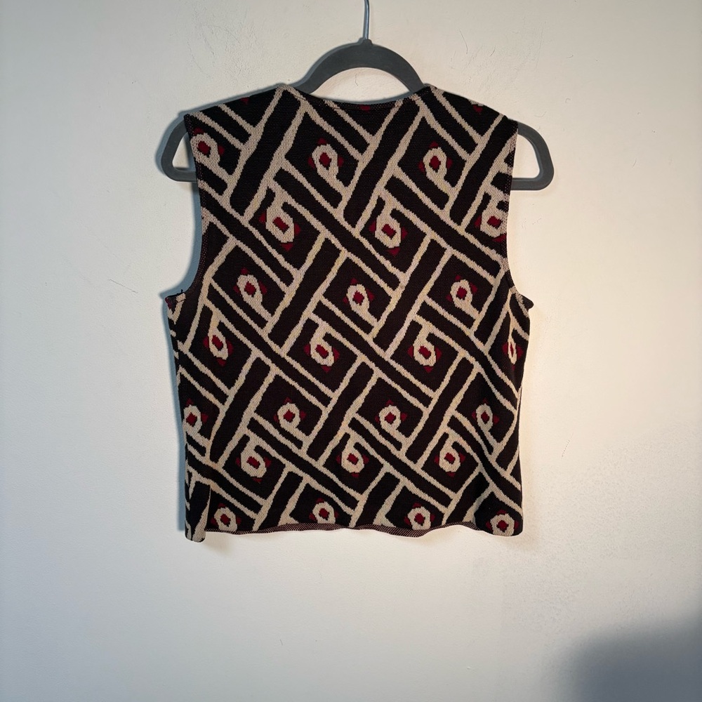 St John Womens Geometric Patterned Sleeveless Top Small - Picture 4 of 10